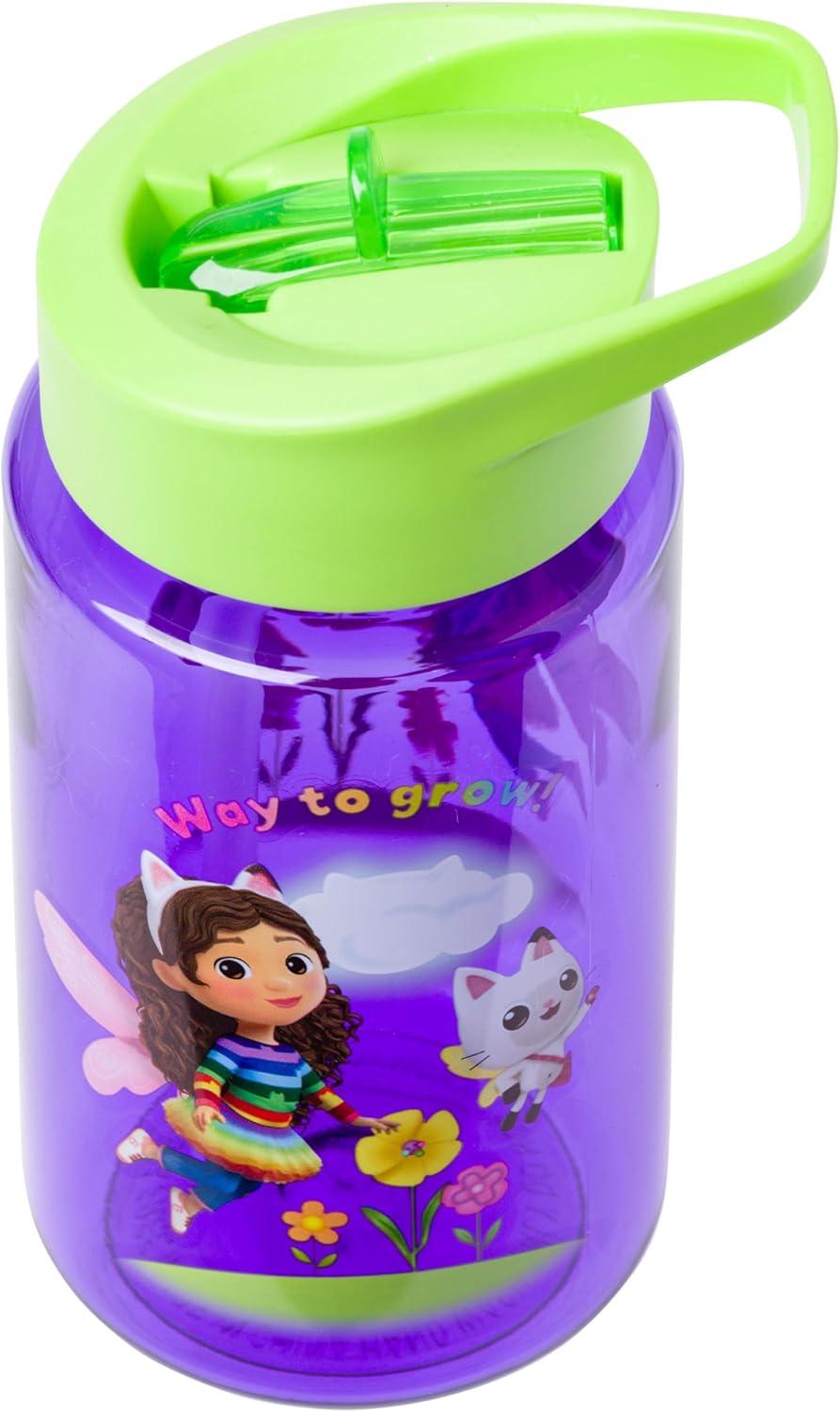 imageSilver Buffalo Gabbys Dollhouse Gabby ampamp Panda Fairy 16oz Flip Straw Water Bottle