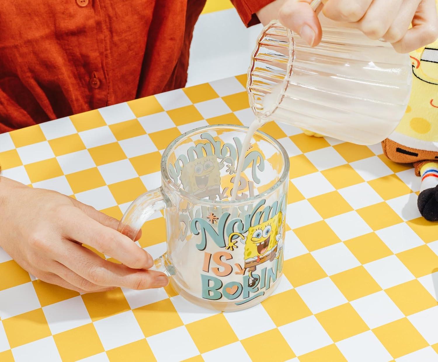 imageSilver Buffalo Spongebob Squarepants Facial Expressions Characters 4pc 15oz Mini Glass Set 4x1ClearMulti