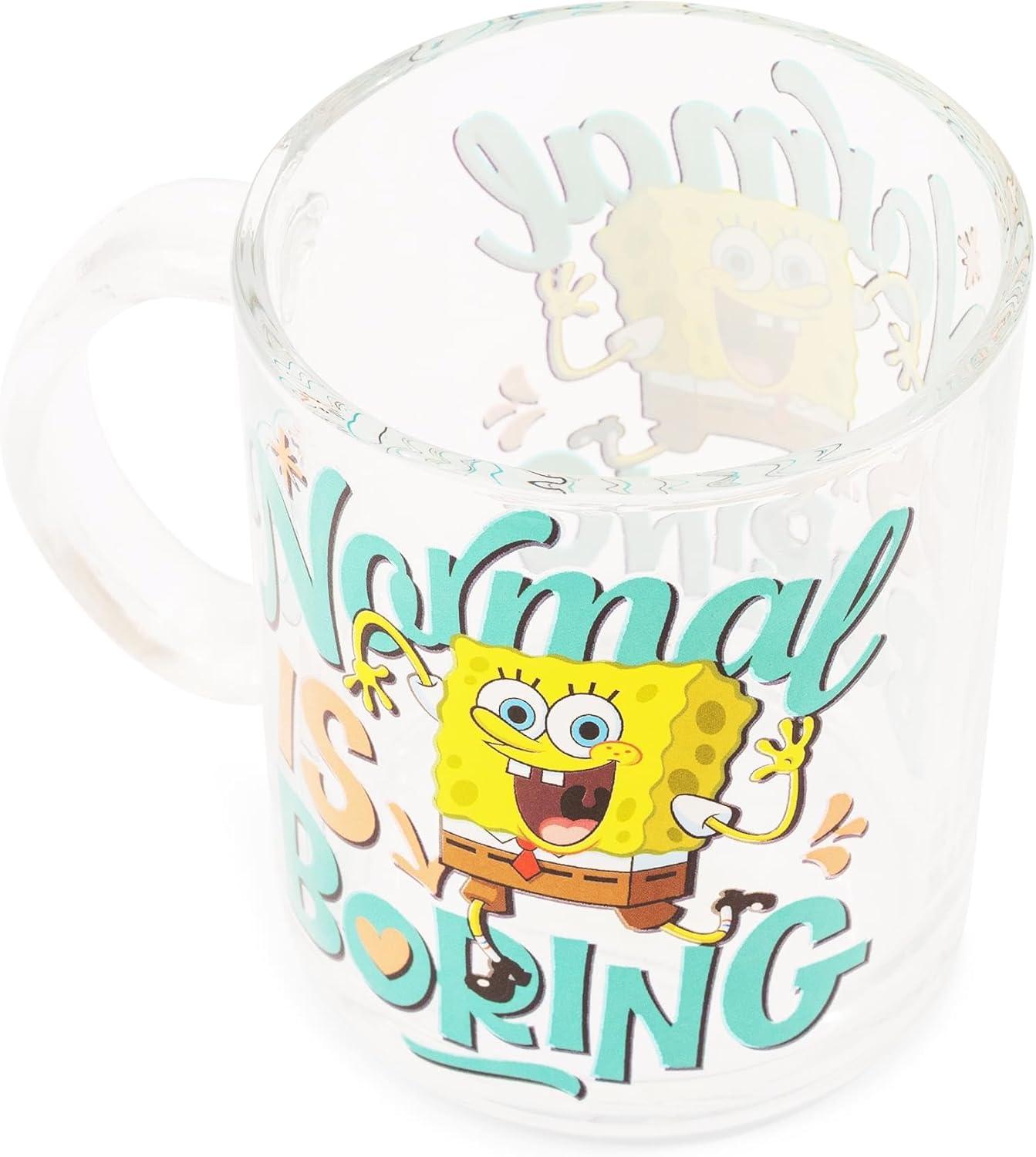 imageSilver Buffalo Spongebob Squarepants Facial Expressions Characters 4pc 15oz Mini Glass Set 4x1ClearMulti
