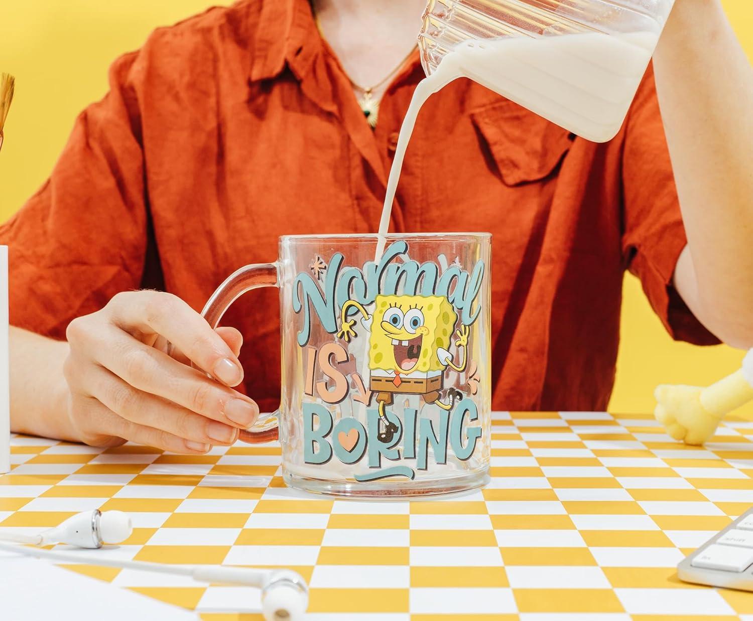 imageSilver Buffalo Spongebob Squarepants Facial Expressions Characters 4pc 15oz Mini Glass Set 4x1ClearMulti
