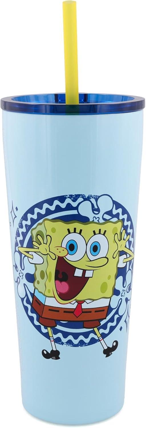 imageSilver Buffalo Spongebob Squarepants Facial Expressions Characters 4pc 15oz Mini Glass Set 4x1Happy Jazz Hands