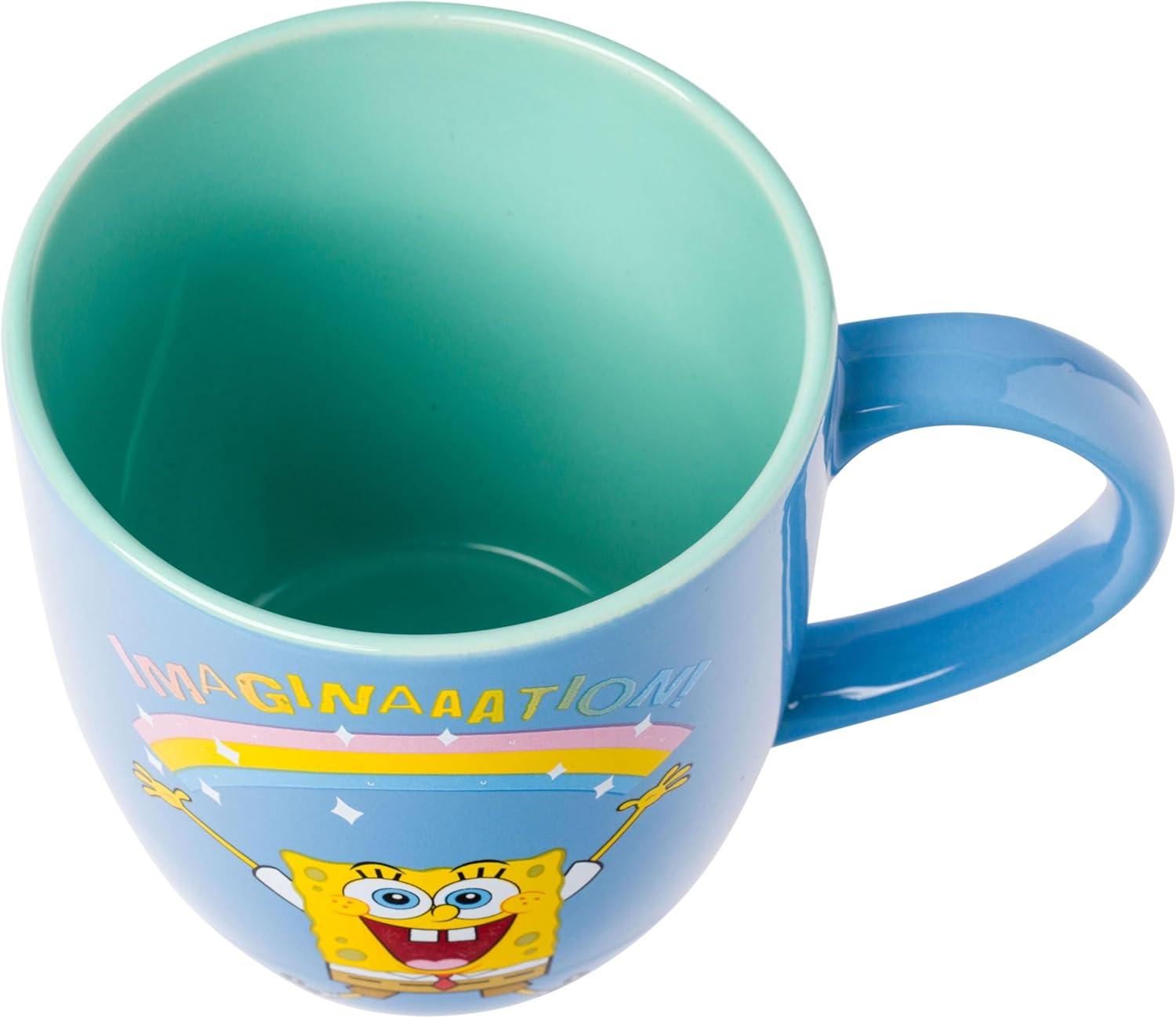 imageSilver Buffalo Spongebob Squarepants Facial Expressions Characters 4pc 15oz Mini Glass Set 4x1Imagination