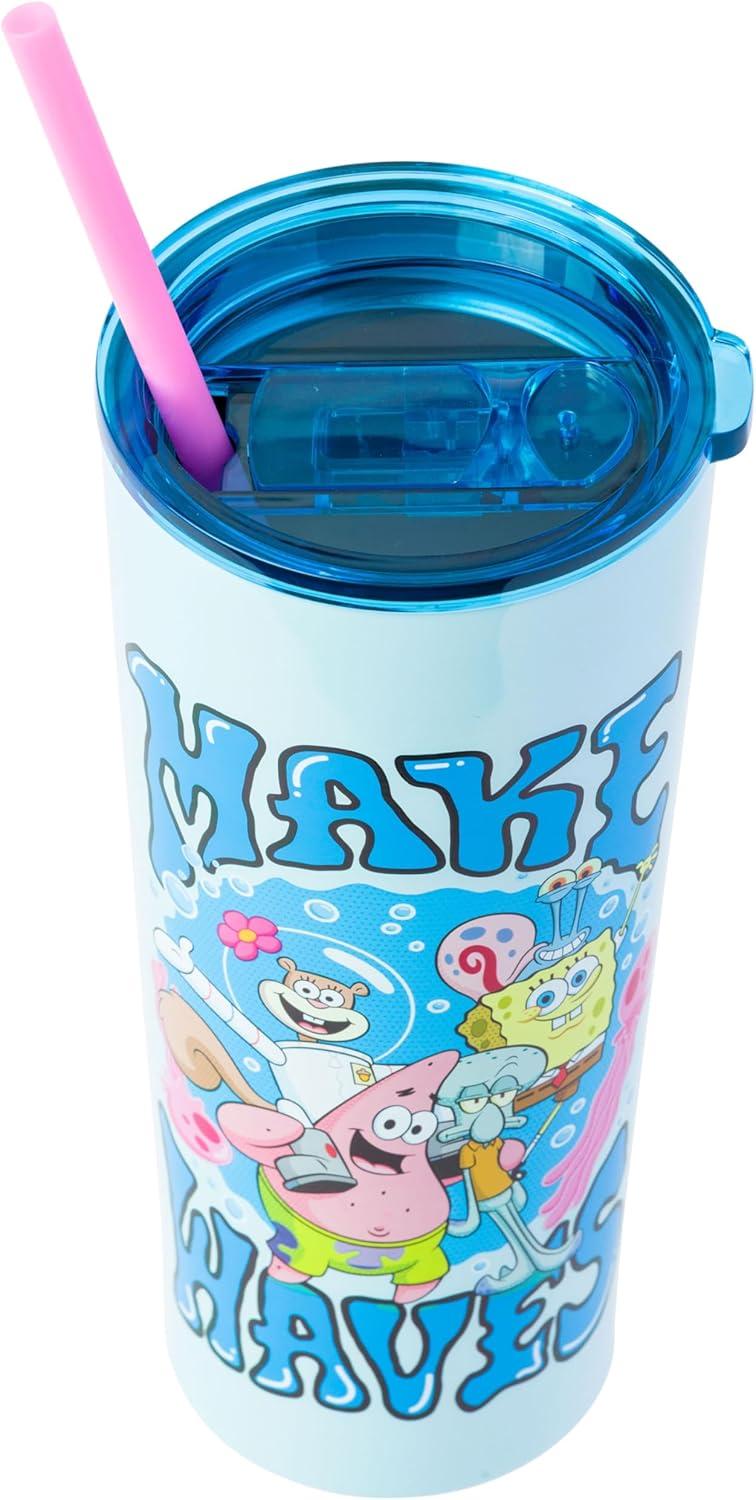 imageSilver Buffalo Spongebob Squarepants Facial Expressions Characters 4pc 15oz Mini Glass Set 4x1Make Waves