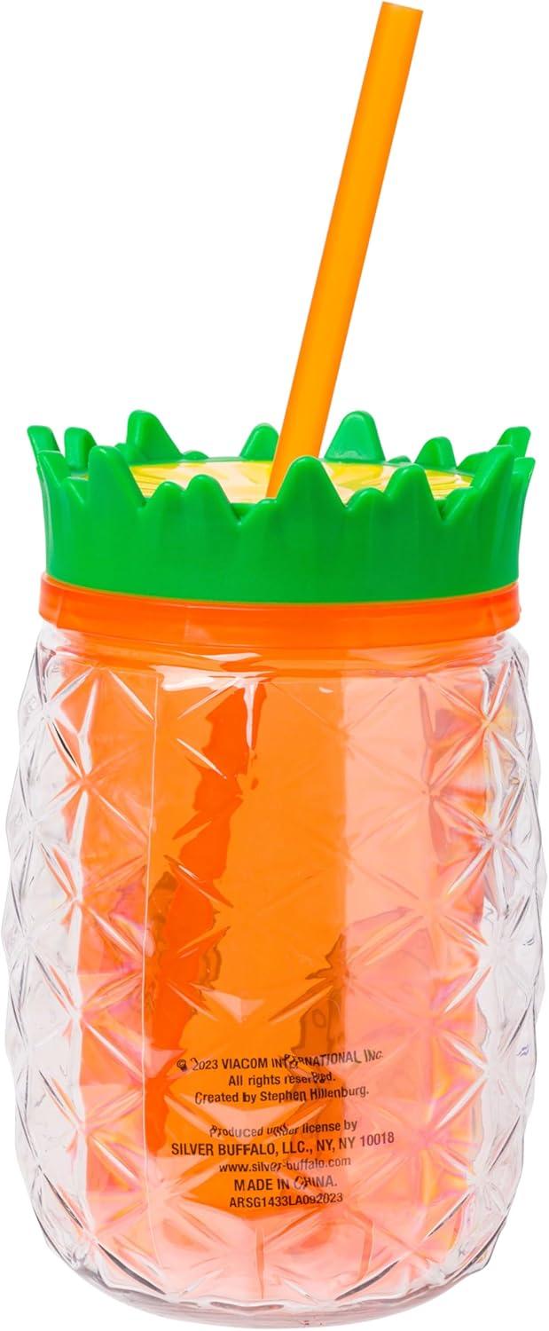 imageSilver Buffalo Spongebob Squarepants Facial Expressions Characters 4pc 15oz Mini Glass Set 4x1Pineapple House