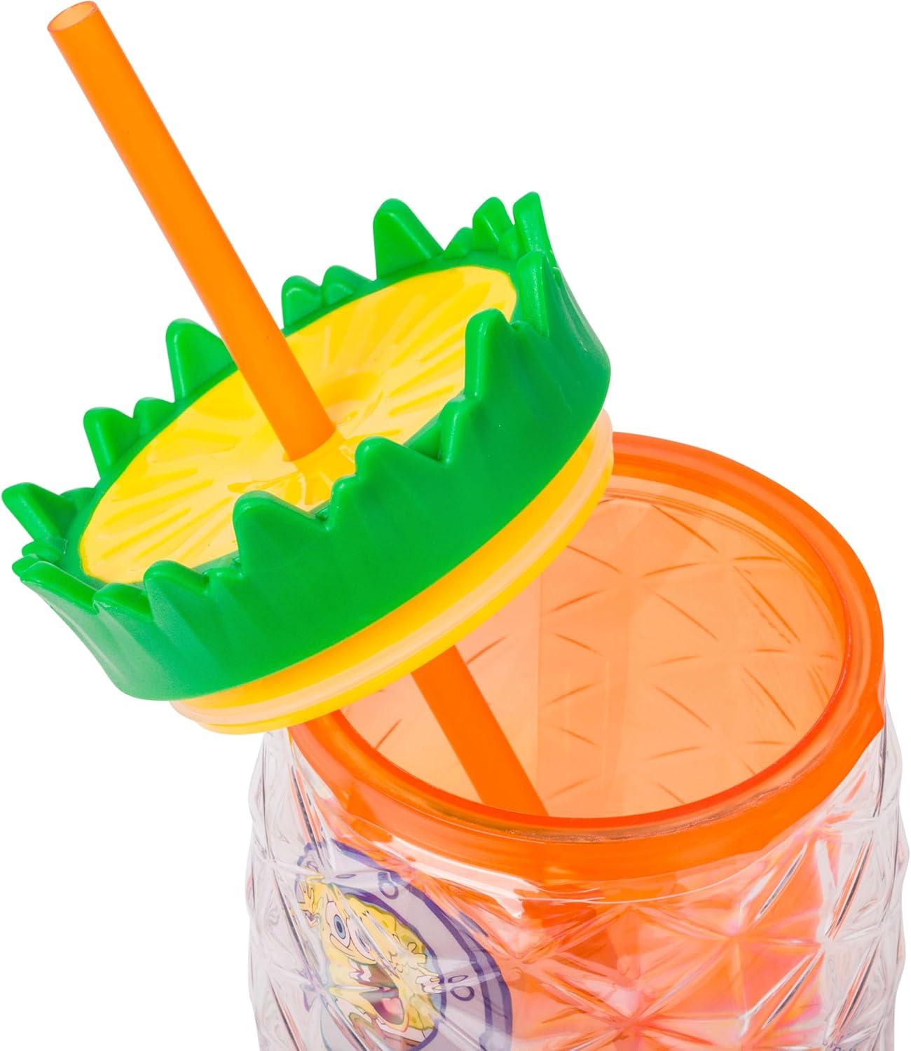 imageSilver Buffalo Spongebob Squarepants Facial Expressions Characters 4pc 15oz Mini Glass Set 4x1Pineapple House