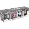 Silver Buffalo Disney Mickey and Minnie Mouse 4 Piece Mini Glass Set, 1.5 Ounces(Multicolor)