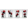 Silver Buffalo Disney Mickey and Minnie Mouse 4 Piece Mini Glass Set, 1.5 Ounces(Minnie Mouse Classic Poses)