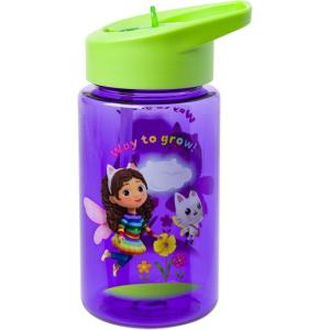 Silver Buffalo Gabbys Dollhouse Gabby & Panda Fairy 16oz Flip Straw Water Bottle