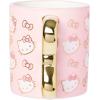 Silver Buffalo Sanrio Hello Kitty Pink and Gold Chrome Ceramic Mug with Bow 3D Sculpted Handle, 20 Ounces