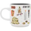 Silver Buffalo Star Trek Stackable Ceramic Mug Featuring Star Trek Characters including Gorn, Mugato, Khan, Salt Vampire, and Spock, 13 Ounces(Multicolor)