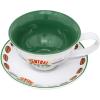 Silver Buffalo Friends Central Perk Logo Ceramic Teacup and Saucer, 12 Ounces(Central Perk)