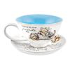 Silver Buffalo Friends Central Perk Logo Ceramic Teacup and Saucer, 12 Ounces(Disney Winnie the Pooh)