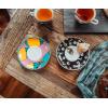Silver Buffalo Friends Central Perk Logo Ceramic Teacup and Saucer, 12 Ounces(Nightmare Before Christmas)