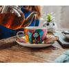 Silver Buffalo Friends Central Perk Logo Ceramic Teacup and Saucer, 12 Ounces(Nightmare Before Christmas)