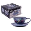 Silver Buffalo Friends Central Perk Logo Ceramic Teacup and Saucer, 12 Ounces(Oh My Boxed)