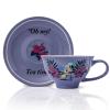 Silver Buffalo Friends Central Perk Logo Ceramic Teacup and Saucer, 12 Ounces(Oh My Boxed)