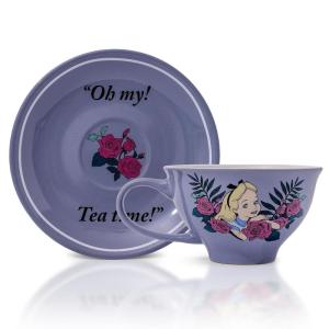 Silver Buffalo Friends Central Perk Logo Ceramic Teacup and Saucer, 12 Ounces(Oh My Boxed)