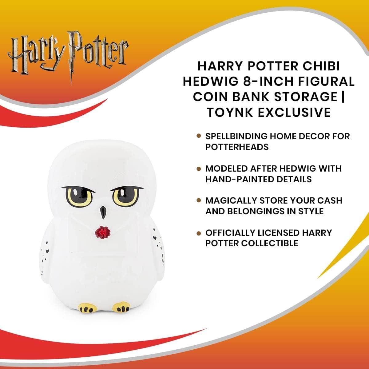 image:imageHarry Potter Chibi Hedwig 8Inch Figural Coin Bank Storage Ceramic with HandPainted Details Coin Jar Storage Box Organizer Money Holder Case Display Wizarding World Hogwarts Gifts