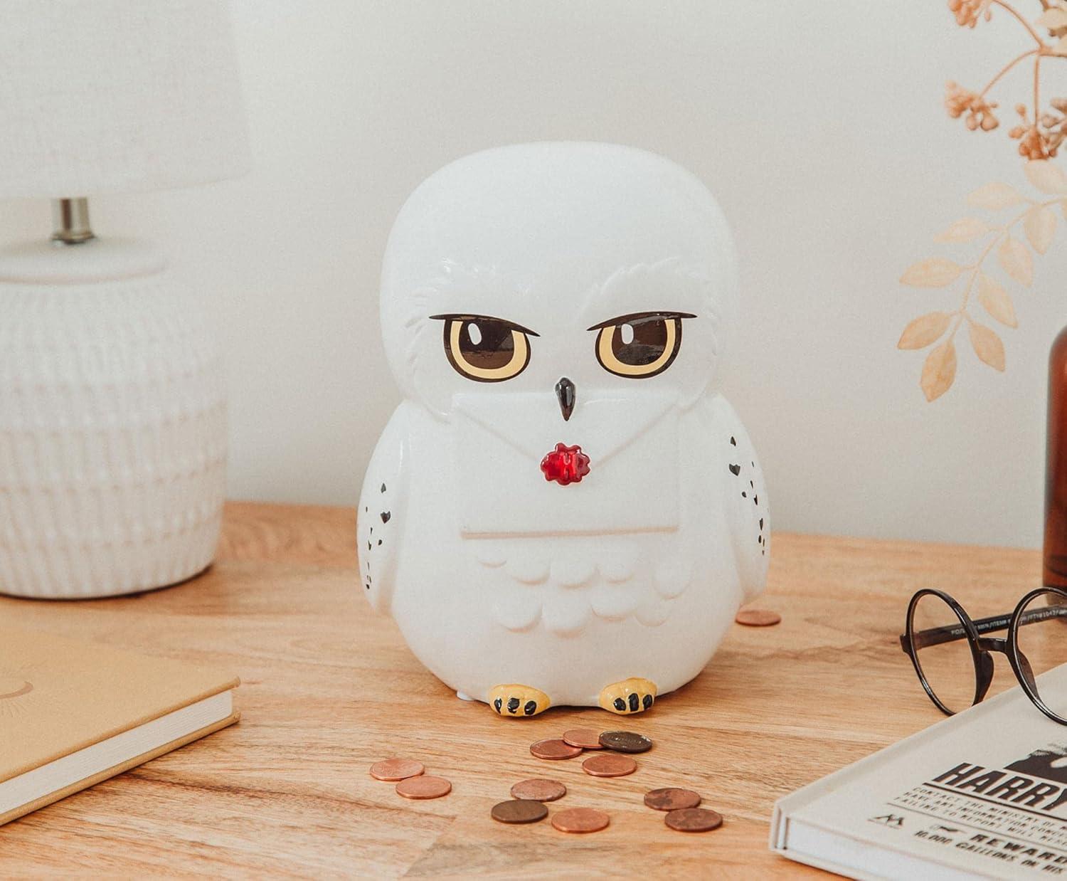 image:imageHarry Potter Chibi Hedwig 8Inch Figural Coin Bank Storage Ceramic with HandPainted Details Coin Jar Storage Box Organizer Money Holder Case Display Wizarding World Hogwarts Gifts