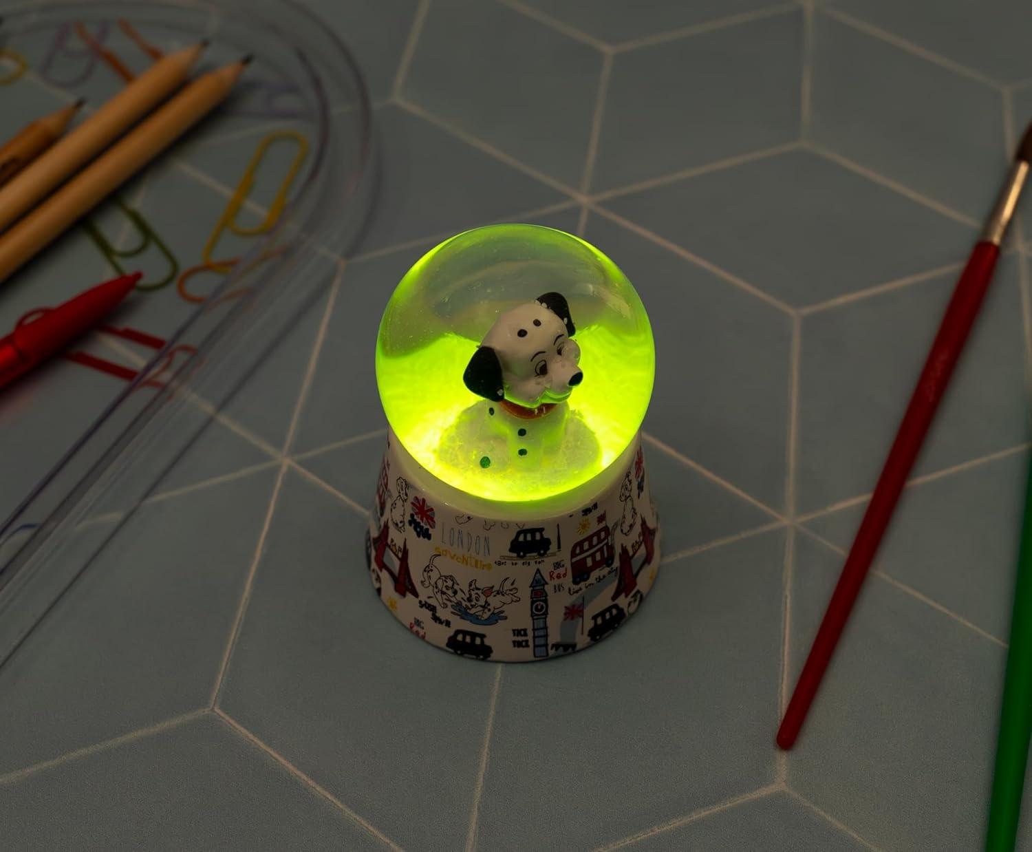 image:imageSilver Buffalo Disney Mickey and Friends Mini Light Up Snow GlobeDaisy Duck38 Inches Tall 45mm Small101 Dalmatians