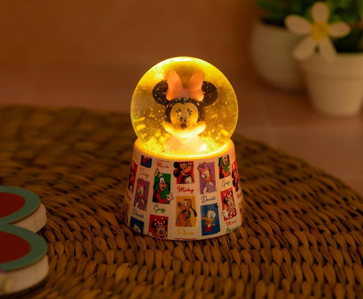 image:imageSilver Buffalo Disney Mickey and Friends Mini Light Up Snow GlobeDaisy Duck38 Inches Tall 45mm SmallMinnie Mouse