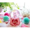 Silver Buffalo Disney Mickey and Friends Mini Light Up Snow Globe│Daisy Duck│3.8 Inches Tall, 45mm (Small)(Care Bears: Love-a-lot Bear)