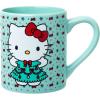Silver Buffalo Sanrio Hello Kitty Holiday 2 Pack Ceramic Mug Set, 14 Ounces(Green/Multi)