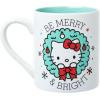 Silver Buffalo Sanrio Hello Kitty Holiday 2 Pack Ceramic Mug Set, 14 Ounces(Green/Multi)