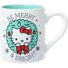 Silver Buffalo Sanrio Hello Kitty Holiday 2 Pack Ceramic Mug Set, 14 Ounces(Green/Multi)