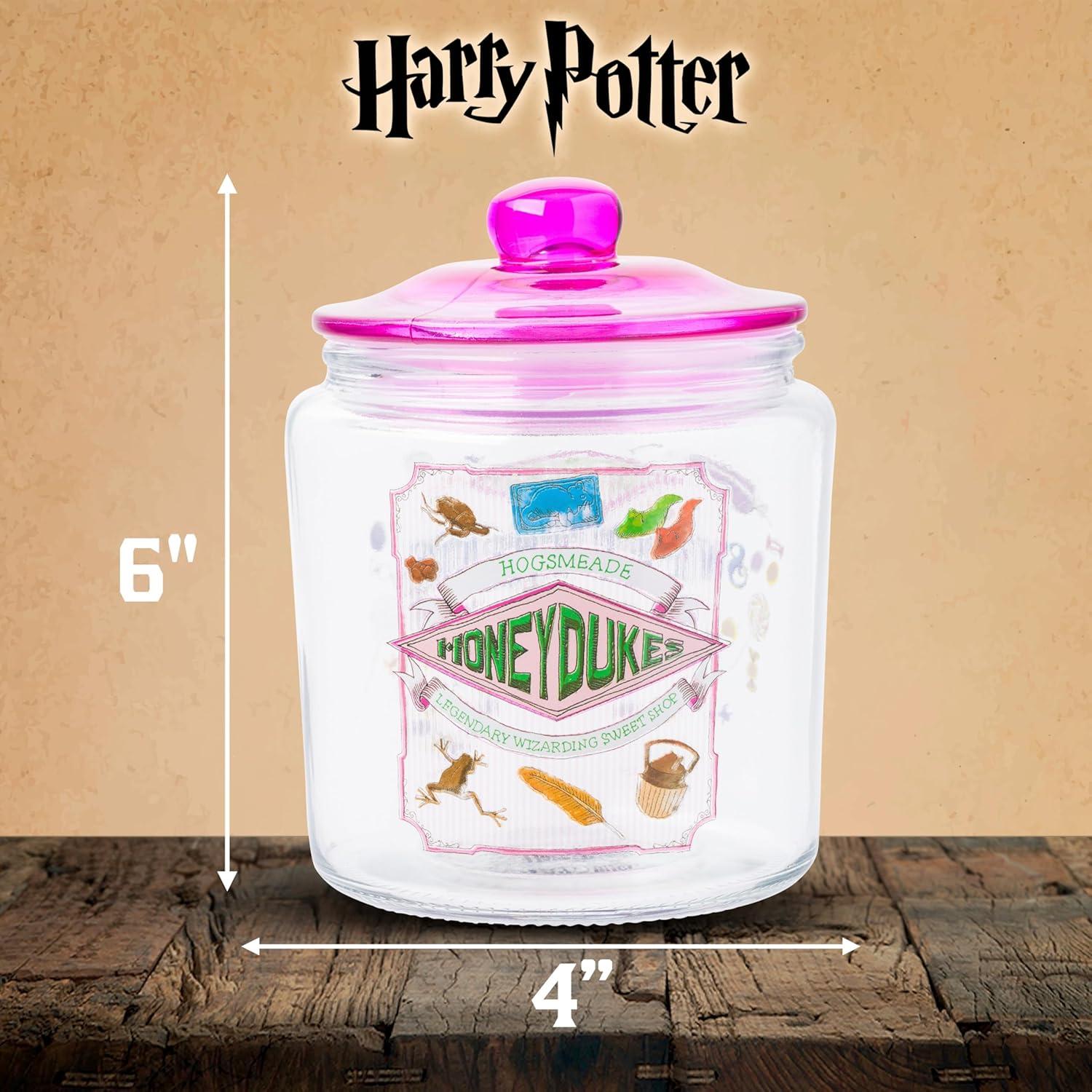 image:imageSilver Buffalo Disney Alice in Wonderland Flowers and Mushrooms Glass Cookie Snack Candy Jar with Lid SmallHarry Potter Honeydukes Small Glass