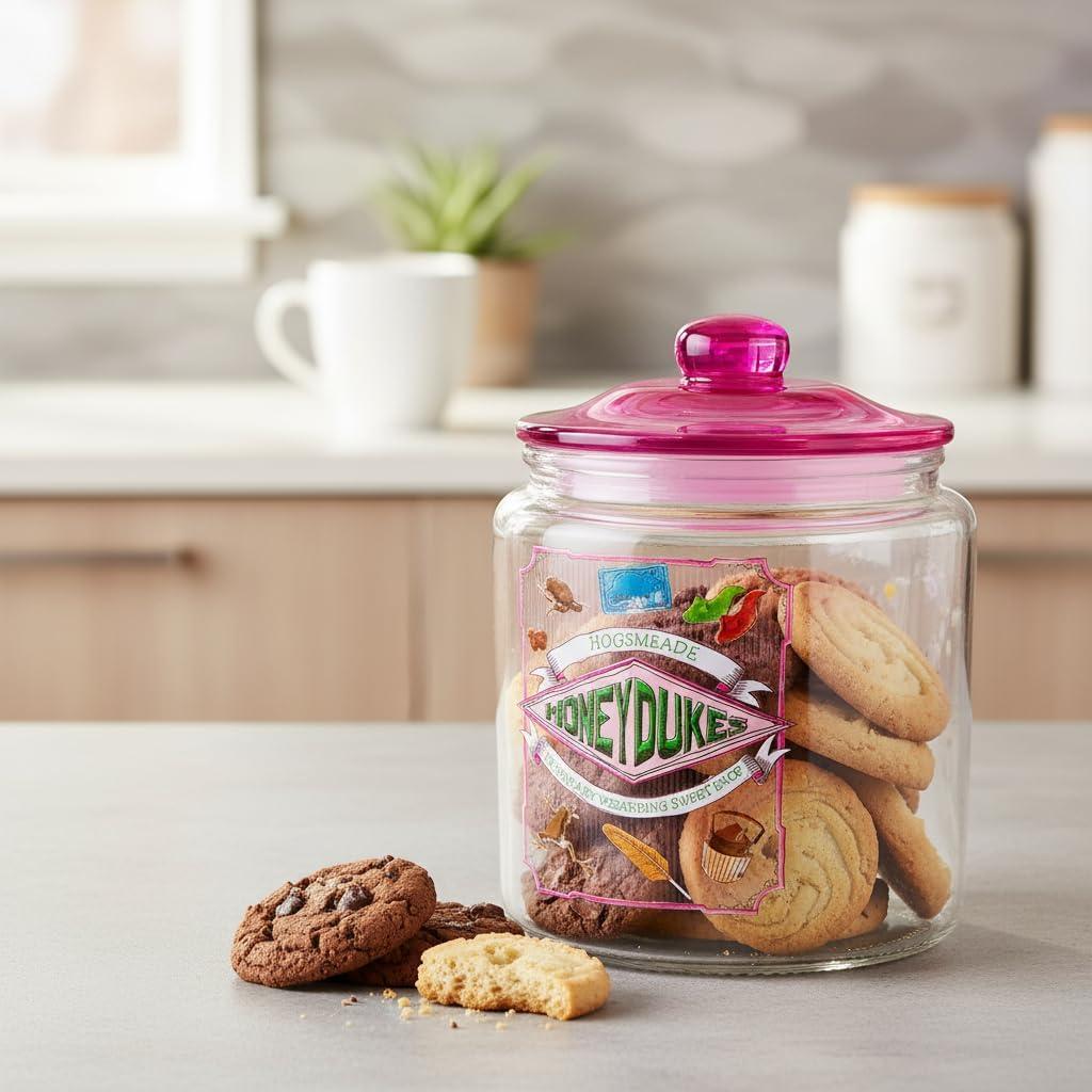 image:imageSilver Buffalo Disney Alice in Wonderland Flowers and Mushrooms Glass Cookie Snack Candy Jar with Lid SmallHarry Potter Honeydukes Small Glass