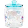 Silver Buffalo Disney Alice in Wonderland Flowers and Mushrooms Glass Cookie Snack Candy Jar with Lid (Small)(Alice in Wonderland Flowers and Mushrooms Small (Glass))
