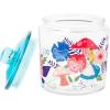 Silver Buffalo Disney Alice in Wonderland Flowers and Mushrooms Glass Cookie Snack Candy Jar with Lid (Small)(Alice in Wonderland Flowers and Mushrooms Small (Glass))