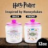 Silver Buffalo Disney Alice in Wonderland Flowers and Mushrooms Glass Cookie Snack Candy Jar with Lid (Small)(Harry Potter Honeydukes Small (Glass))