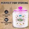 Silver Buffalo Disney Alice in Wonderland Flowers and Mushrooms Glass Cookie Snack Candy Jar with Lid (Small)(Harry Potter Honeydukes Small (Glass))