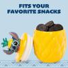 Silver Buffalo Disney Alice in Wonderland Flowers and Mushrooms Glass Cookie Snack Candy Jar with Lid (Small)(Lilo and Stitch Pineapple Medium (Ceramic Sculpted))