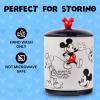 Silver Buffalo Disney Alice in Wonderland Flowers and Mushrooms Glass Cookie Snack Candy Jar with Lid (Small)(Mickey Mouse Sketches Large (Ceramic))