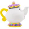 Silver Buffalo Disney Alice in Wonderland Flowers and Mushrooms Glass Cookie Snack Candy Jar with Lid (Small)(Mrs. Potts Small (Ceramic Sculpted))