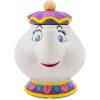 Silver Buffalo Disney Alice in Wonderland Flowers and Mushrooms Glass Cookie Snack Candy Jar with Lid (Small)(Mrs. Potts Small (Ceramic Sculpted))