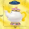 Silver Buffalo Disney Alice in Wonderland Flowers and Mushrooms Glass Cookie Snack Candy Jar with Lid (Small)(Mrs. Potts Small (Ceramic Sculpted))