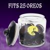 Silver Buffalo Disney Alice in Wonderland Flowers and Mushrooms Glass Cookie Snack Candy Jar with Lid (Small)(Nightmare Before Christmas Moon Hill Graveyard Scene Small (Glass))