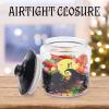 Silver Buffalo Disney Alice in Wonderland Flowers and Mushrooms Glass Cookie Snack Candy Jar with Lid (Small)(Nightmare Before Christmas Moon Hill Graveyard Scene Small (Glass))