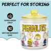 Silver Buffalo Disney Alice in Wonderland Flowers and Mushrooms Glass Cookie Snack Candy Jar with Lid (Small)(Peanuts Squad Small (Glass))