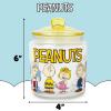 Silver Buffalo Disney Alice in Wonderland Flowers and Mushrooms Glass Cookie Snack Candy Jar with Lid (Small)(Peanuts Squad Small (Glass))