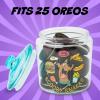 Silver Buffalo Disney Alice in Wonderland Flowers and Mushrooms Glass Cookie Snack Candy Jar with Lid (Small)(Scooby Doo Scooby Snacks Small (Glass))