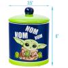 Silver Buffalo Disney Alice in Wonderland Flowers and Mushrooms Glass Cookie Snack Candy Jar with Lid (Small)(The Mandalorian Baby Yoda Nom Nom Small (Ceramic))