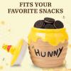 Silver Buffalo Disney Alice in Wonderland Flowers and Mushrooms Glass Cookie Snack Candy Jar with Lid (Small)(Winnie the Pooh Hunny Small (Ceramic Sculpted))