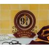 Silver Buffalo Harry Potter Platform 9 3/4 Station Wall Clock, 9.44 x 8.22 Inches(Red)
