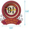 Silver Buffalo Harry Potter Platform 9 3/4 Station Wall Clock, 9.44 x 8.22 Inches(Red)