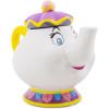 Silver Buffalo Disney Alice in Wonderland Flowers and Mushrooms Glass Cookie Snack Candy Jar with Lid (Small)(Mrs. Potts Small (Ceramic Sculpted))